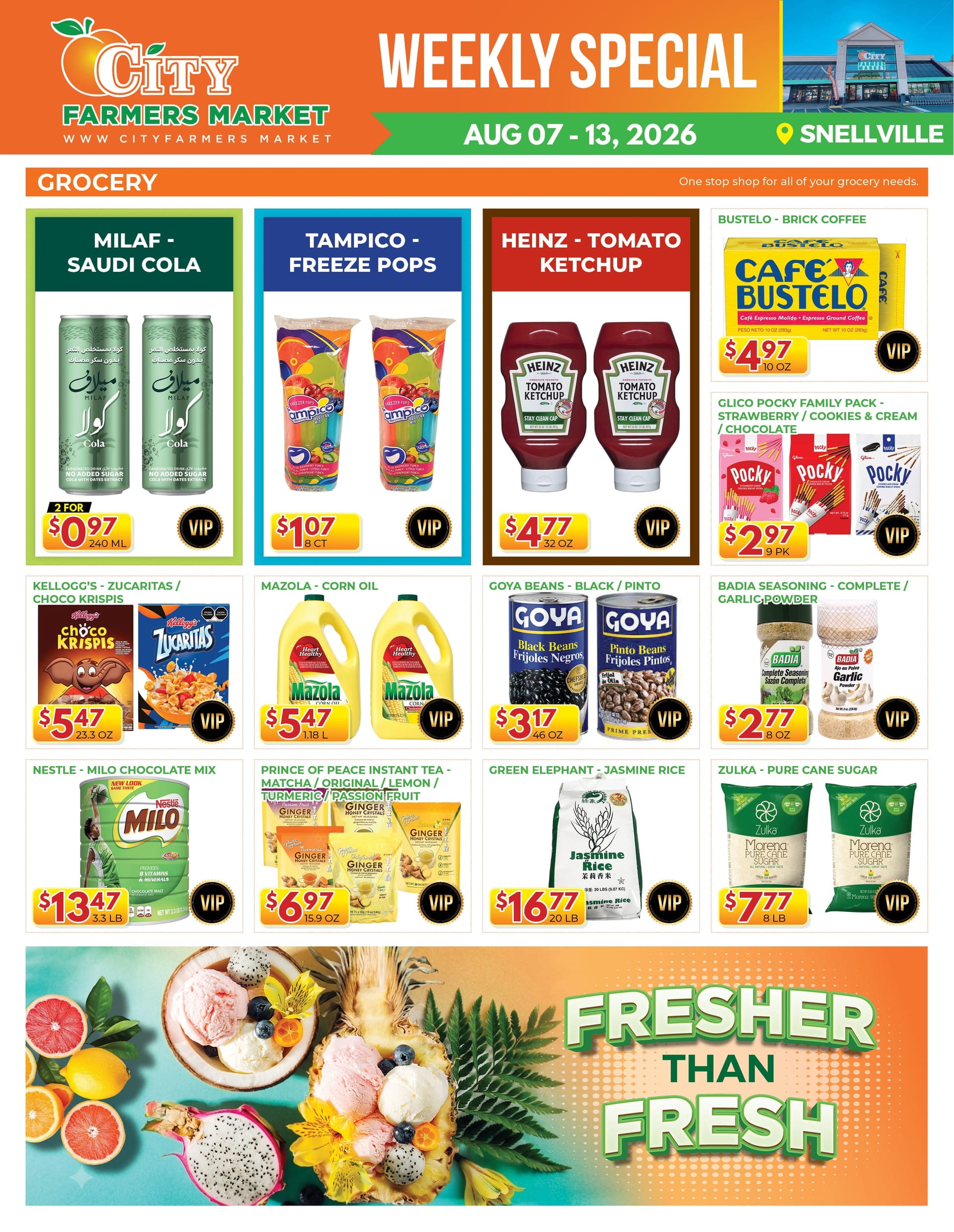 City Farmers Market weekly flyer, page 1 of 2